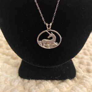 Sterling Silver Unicorn Necklace